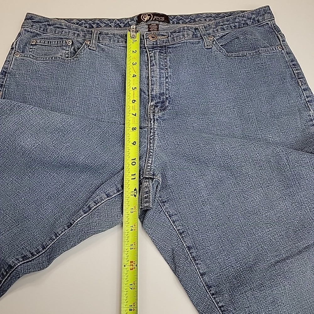 RF Jeans by Klago Womens 18W Light Wash Stretch Straight Leg Jeans Plus Size - Picture 5 of 7